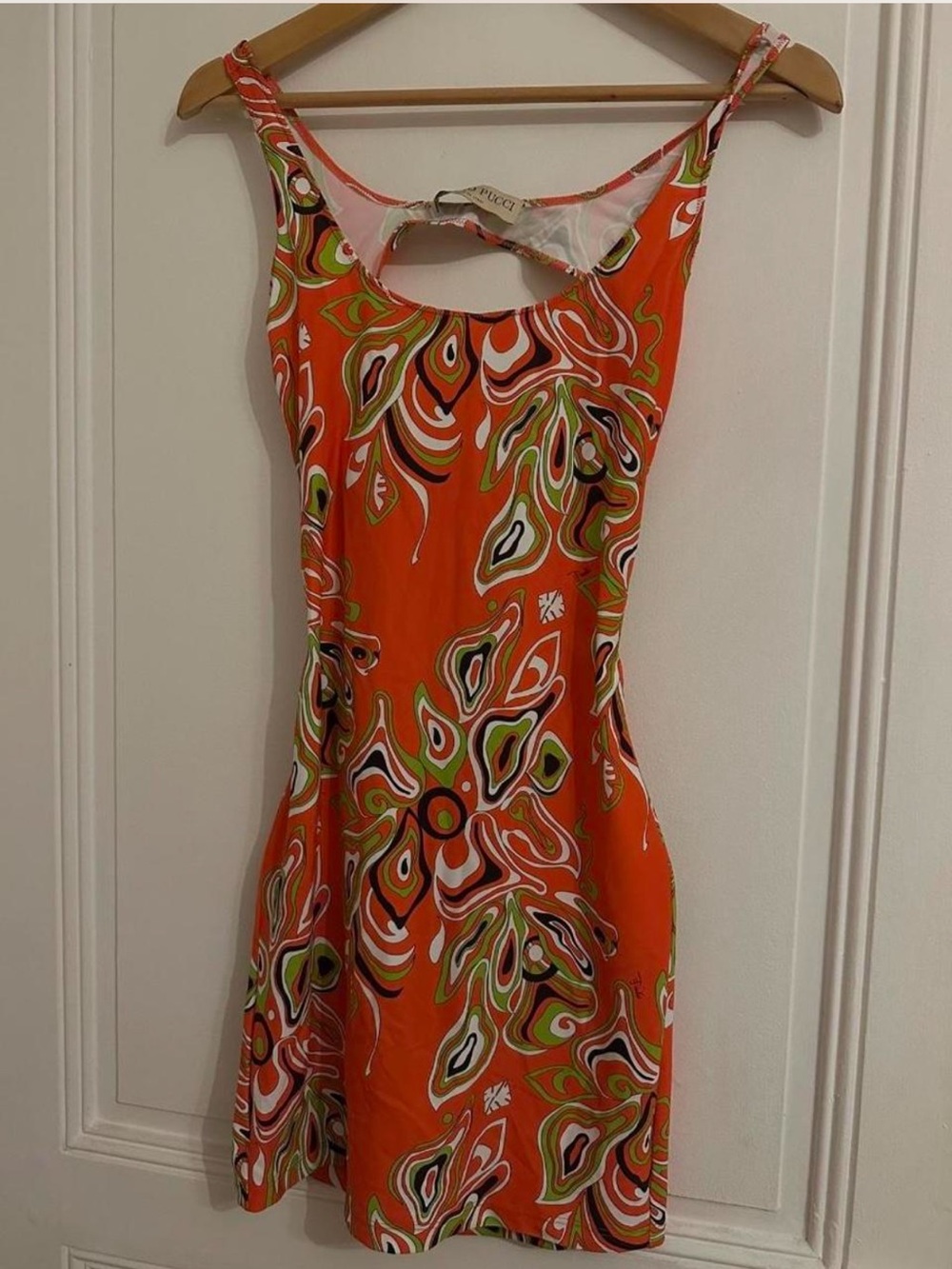 Emilio Pucci Vintage Open Back Printed Mini Dress | Size S - Picture 4 of 6